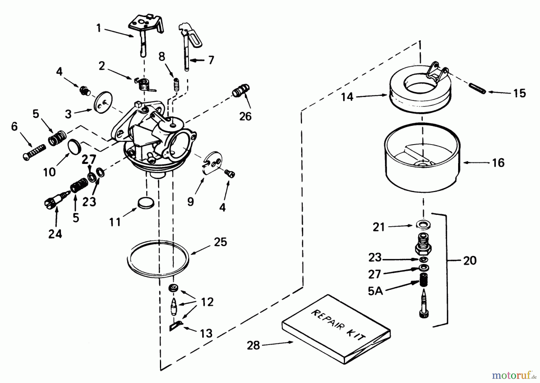 Toro Neu Snow Blowers/Snow Throwers Seite 1 38085 (824) - Toro 824 Snowthrower, 1983 (3000001-3999999) CARBURETOR NO. 632111