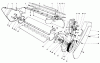 Toro 38120 (S-200) - S-200 Snowthrower, 1980 (0000001-0015000) Pièces détachées LOWER MAIN FRAME ASSEMBLY
