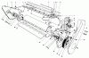 Toro 38162 (S-620) - S-620 Snowthrower, 1988 (8000001-8999999) Pièces détachées LOWER MAIN FRAME ASSEMBLY