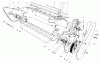 Toro 38162 (S-620) - S-620 Snowthrower, 1989 (9000001-9999999) Pièces détachées LOWER MAIN FRAME ASSEMBLY