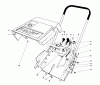 Toro 38165 (S-620) - S-620 Snowthrower, 1987 (7000001-7999999) Pièces détachées SHROUD & HANDLE ASSEMBLY