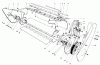 Toro 38165 (S-620) - S-620 Snowthrower, 1989 (9000001-9999999) Pièces détachées LOWER MAIN FRAME ASSEMBLY