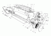 Toro 38167C (S-620) - S-620 Snowthrower, 1986 (6000001-6999999) Pièces détachées LOWER MAIN FRAME ASSEMBLY