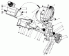 Toro 38185 - CCR 2000 Snowthrower, 1987 (7000001-7999999) Pièces détachées ENGINE & MAIN FRAME ASSEMBLY