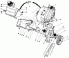 Toro 38186 - CCR 2000 Snowthrower, 1990 (0000001-0999999) Pièces détachées ENGINE & MAIN FRAME ASSEMBLY