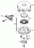 Toro 38196 - CCR 1000 Snowthrower, 1993 (3900001-3999999) Pièces détachées RECOIL STARTER NO. 590537