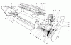 Toro 38220 (S-200) - S-200 Snowthrower, 1979 (9000001-9999999) Pièces détachées LOWER MAIN FRAME ASSEMBLY (MODEL 38220 & 38230)