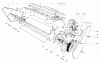 Toro 38235 (S-200) - S-200 Snowthrower, 1980 (0000001-0999999) Pièces détachées LOWER MAIN FRAME ASSEMBLY (MODEL 38225 & 38235)