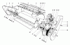 Toro 38242 (S-200) - S-200 Snowthrower, 1983 (3000001-3999999) Pièces détachées LOWER MAIN FRAME ASSEMBLY