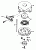 Toro 38242 (S-200) - S-200 Snowthrower, 1983 (3000001-3999999) Pièces détachées SHROUD & REWIND STARTER NO. 590537