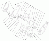 Toro 38410 (2400) - CCR 2400 Snowthrower, 1997 (7900001-7999999) Pièces détachées SIDE PLATE & SCRAPER ASSEMBLY