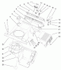 Toro 38413 (2450) - CCR 2450 Snowthrower, 2000 (200000001-200012344) Pièces détachées UPPER SHROUD AND CONTROL PANEL ASSEMBLY