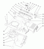 Toro 38413 (2450) - CCR 2450 Snowthrower, 2000 (200012345-200999999) Pièces détachées UPPER SHROUD AND CONTROL PANEL ASSEMBLY