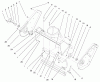 Toro 38415 (2400) - CCR 2400 Snowthrower, 1997 (7900001-7999999) Pièces détachées SIDE PLATE & SCRAPER ASSEMBLY