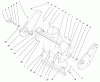 Toro 38420 (2500) - CCR 2500 Snowthrower, 1997 (7900001-7999999) Pièces détachées SIDE PLATE & SCRAPER ASSEMBLY