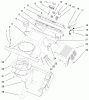 Toro 38422 (2500) - CCR 2500 Snowthrower, 1999 (9900001-9999999) Pièces détachées SHROUD ASSEMBLY