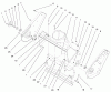 Toro 38427 (2500) - CCR 2500 Snowthrower, 1998 (8900001-8999999) Pièces détachées SIDE PLATE AND SCRAPER ASSEMBLY