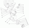 Toro 38425 (2500) - CCR 2500 Snowthrower, 1997 (7900001-7999999) Pièces détachées ENGINE & FUEL TANK ASSEMBLY