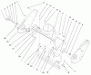 Toro 38426 (2500) - CCR 2500 Snowthrower, 1997 (7900001-7999999) Pièces détachées SIDE PLATE & SCRAPER ASSEMBLY