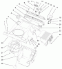 Toro 38433 (3000) - CCR 3000 Snowthrower, 1999 (9900001-9999999) Pièces détachées SHROUD ASSEMBLY
