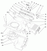 Toro 38441 (3650) - CCR 3650 Snowthrower, 2000 (200000001-200999999) Pièces détachées UPPER SHROUD AND CONTROL PANEL ASSEMBLY