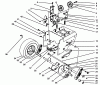 Toro 38555 (1028) - 1028 Power Shift Snowthrower, 1994 (4900001-4999999) Pièces détachées TRACTION DRIVE ASSEMBLY