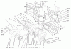 Toro 38560 (1028) - 1028 Power Shift Snowthrower, 2004 (240000001-240999999) Pièces détachées HOUSING AND ENGINE FRAME ASSEMBLY