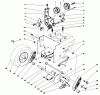 Toro 38580 (1132) - 1132 Power Shift Snowthrower, 1988 (8000001-8999999) Pièces détachées TRACTION DRIVE ASSEMBLY