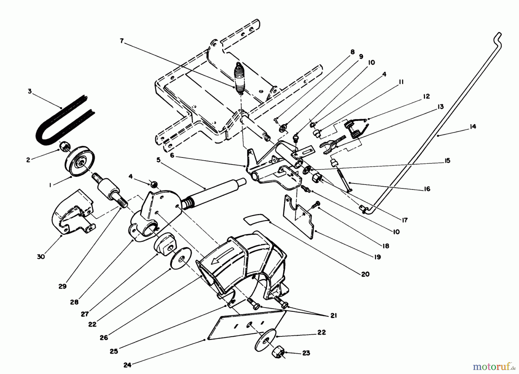  Toro Neu Edgers 58432 - Toro 2-Cycle Edger, 1988 (8000001-8999999) PIVOT ARM ASSEMBLY