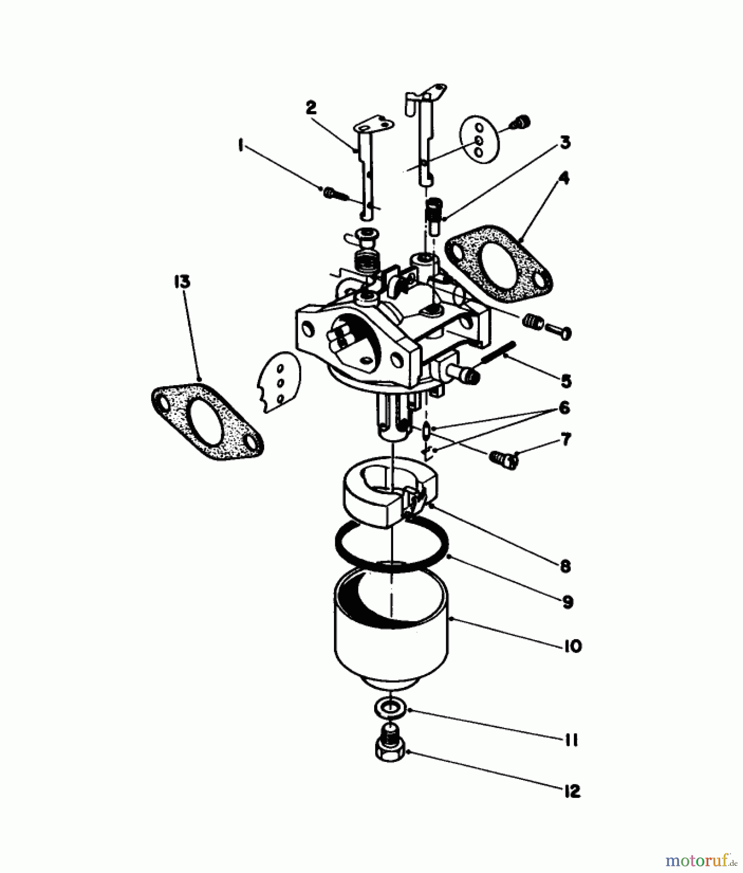  Toro Neu Engines 59255 - Toro Replacement Engine, 2-Cycle (Zone Start), 1984 (4000001-4999999) CARBURETOR ASSEMBLY