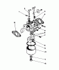 Toro 59255 - Replacement Engine, 2-Cycle (Zone Start), 1984 (4000001-4999999) Listas de piezas de repuesto y dibujos CARBURETOR ASSEMBLY