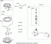 Toro 38582 - Power Clear Snowthrower, 2008 (280000001-280999999) Pièces détachées FLYWHEEL, BLOWER HOUSING AND STARTER ASSEMBLY BRIGGS AND STRATTON 084233-0199-E8