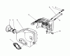 Toro 59257 - Replacement Engine, 2-Cycle (Zone Start), 1985 (5000001-5999999) Listas de piezas de repuesto y dibujos MUFFLER ASSEMBLY