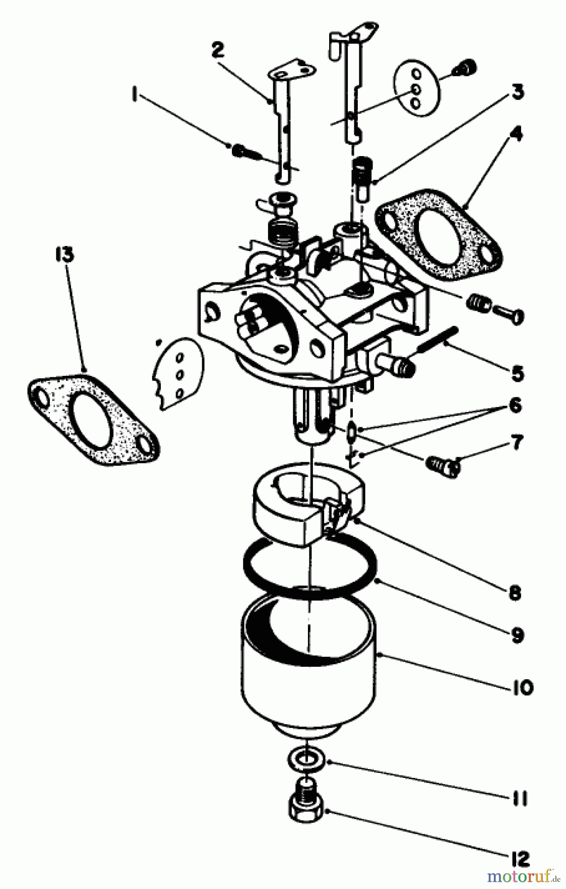  Toro Neu Engines 59260 - Toro Replacement Engine, 2-Cycle, 1985 (500001-599999) CARBURETOR ASSEMBLY