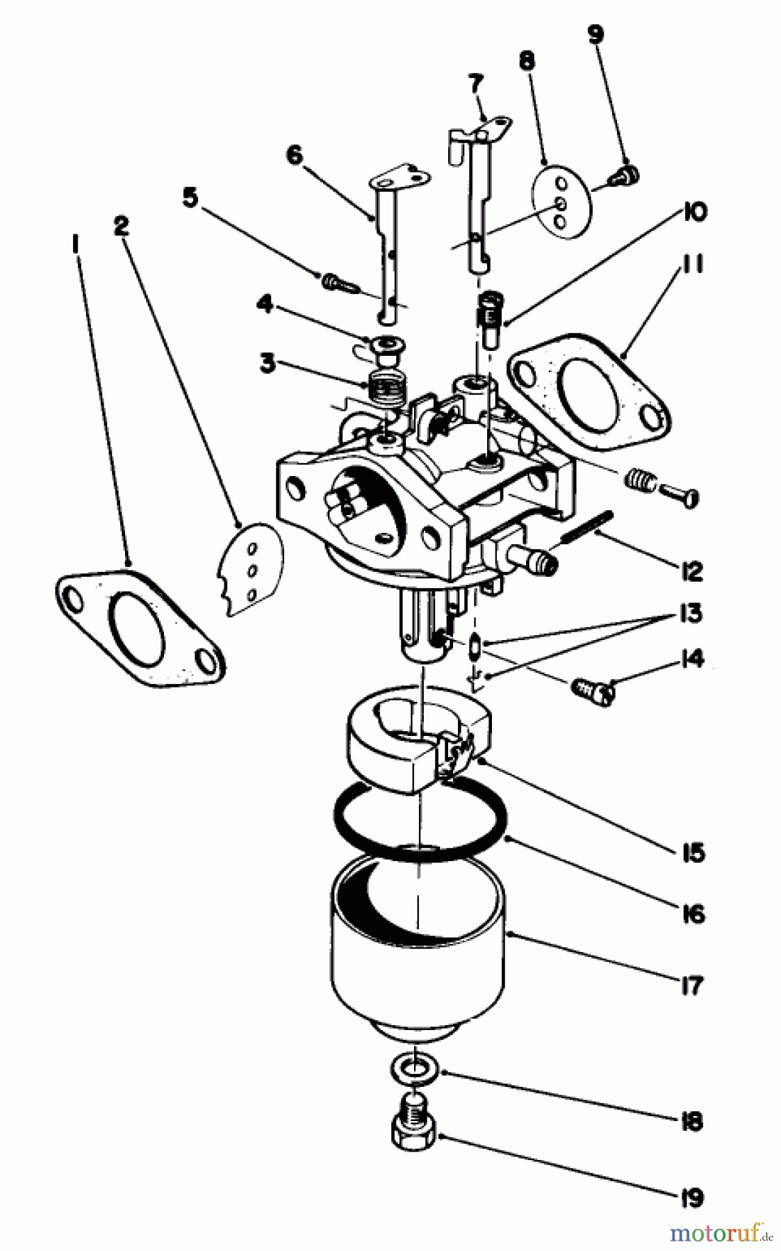  Toro Neu Engines 59260 - Toro Replacement Engine, 2-Cycle, 1986 (6000001-6999999) CARBURETOR ASSEMBLY