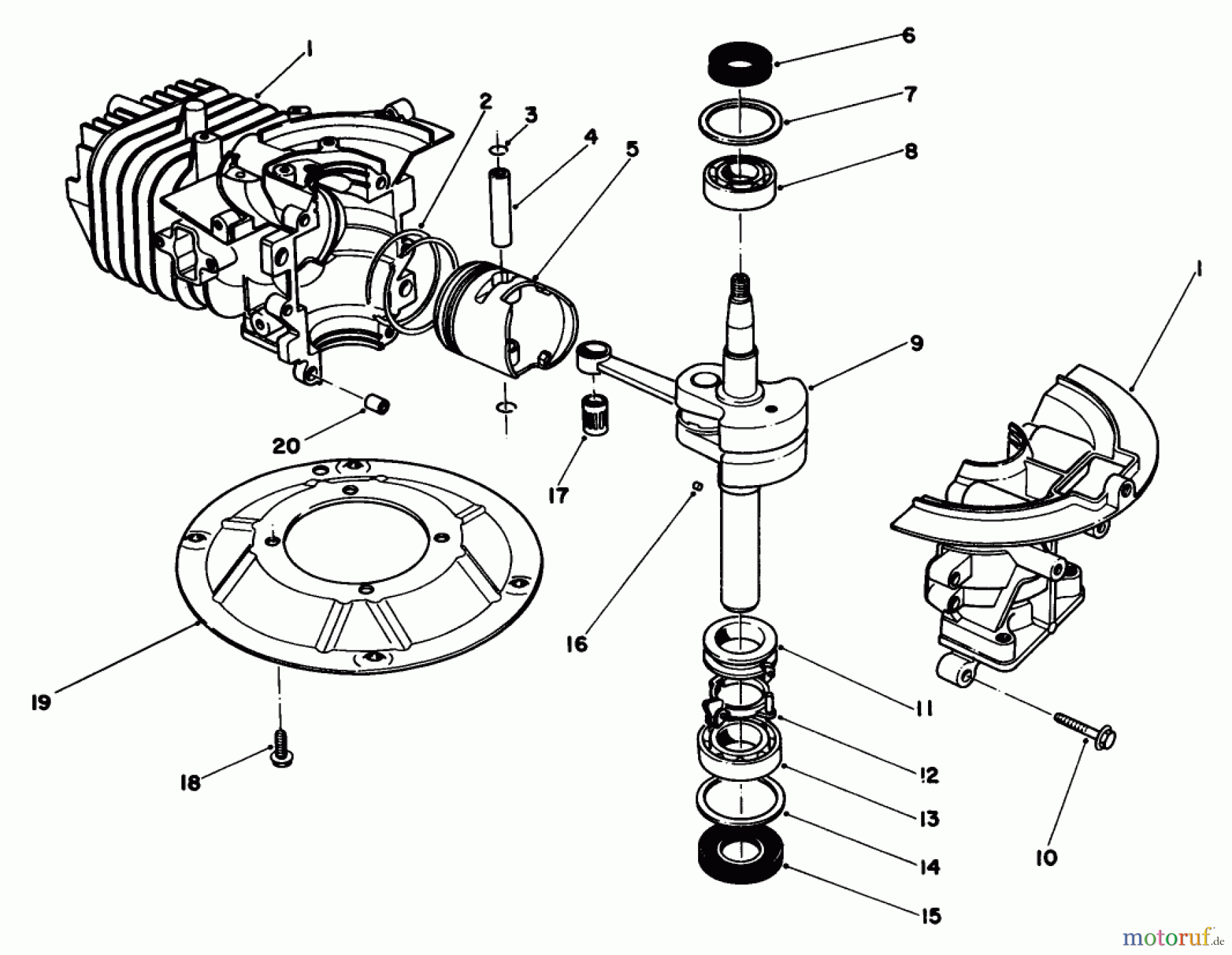  Toro Neu Engines 59260 - Toro Replacement Engine, 2-Cycle, 1986 (6000001-6999999) SHORT BLOCK ASSEMBLY