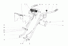 Toro 58125 - 26" Tiller, 1974 (4000001-4999999) Pièces détachées HANDLE ASSEMBLY