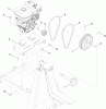 Concrete & Masonry Equipment 68007C (CM-958H-SED) - Toro Concrete Mixer (SN: 313000001 - 313999999) (2013) Pièces détachées ENGINE AND BELT ASSEMBLY