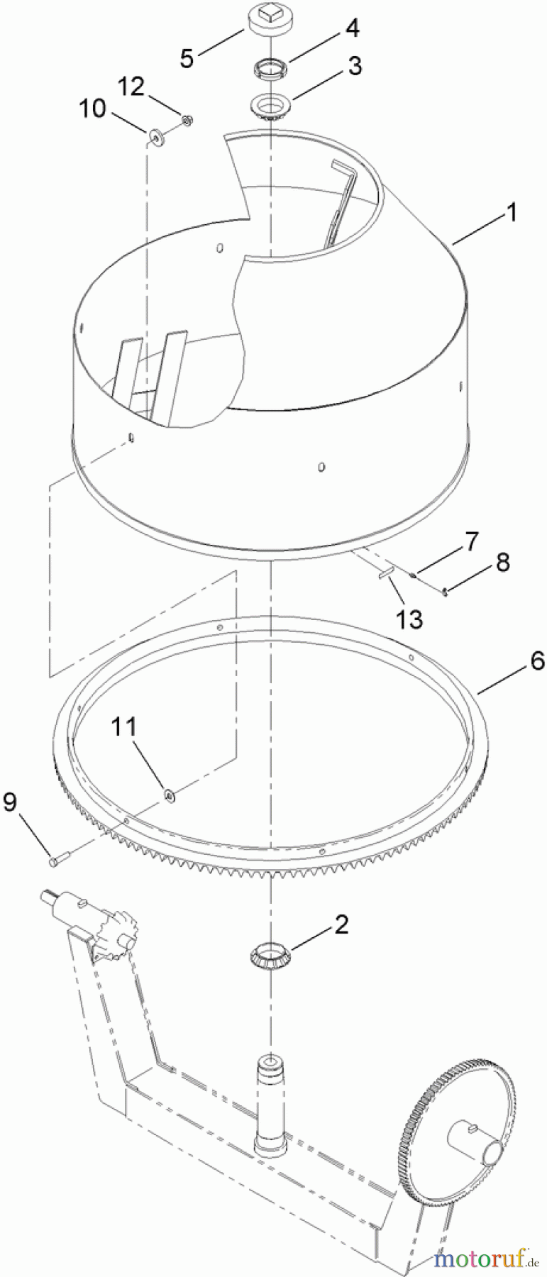  Concrete & Masonry Equipment 68011C (CM-1258Y-SD) - Toro Concrete Mixer (SN: 313000001 - 313999999) (2013) DRUM ASSEMBLY