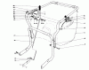 Laubbläser / Laubsauger 62912 - Toro 5 hp Lawn Vacuum (SN: 0000001 - 0999999) (1980) Pièces détachées CONTROLS AND HANDLE ASSEMBLY (MODEL 62912)