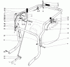 Laubbläser / Laubsauger 62912 - Toro 5 hp Lawn Vacuum (SN: 5000001 - 5999999) (1975) Pièces détachées CONTROLS AND HANDLE ASSEMBLY (MODEL 62923)