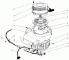 Rasenmäher Antrieb 30112 - Toro Mid-Size ProLine Gear Traction Unit, 12.5 hp (SN: 6000001 - 6999999) (1986) Pièces détachées RECOIL AND FLYWHEEL ASSEMBLY