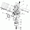 Rasenmäher Antrieb 30113 - Toro Mid-Size ProLine Gear Traction Unit, 8 hp (SN: 9000001 - 9999999) (1989) Pièces détachées CARBURETOR ASSEMBLY