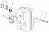 Rasenmäher Antrieb 30115 - Toro Mid-Size ProLine Gear Traction Unit, 12.5 hp (SN: 0000001 - 0999999) (1990) Pièces détachées MUFFLER ASSEMBLY