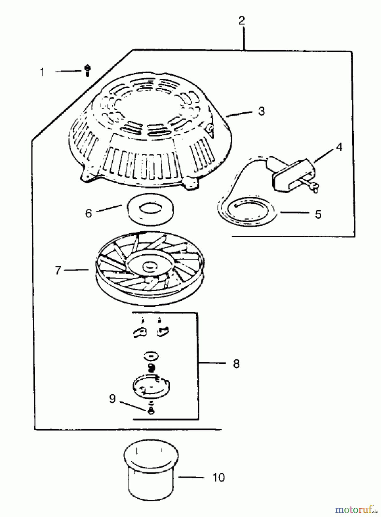  Rasenmäher Antrieb 30177 - Toro Mid-Size ProLine Traction Unit, Gear Drive, 14 hp (SN: 695001 - 699999) (1996) STARTER SYSTEM
