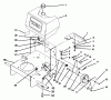 Rasenmäher Antrieb 30180 - Toro Mid-Size ProLine Traction Unit, Gear Drive, 16 hp (SN: 590001 - 599999) (1995) Pièces détachées FRAME, FUEL TANK AND WHEEL DRIVE IDLER