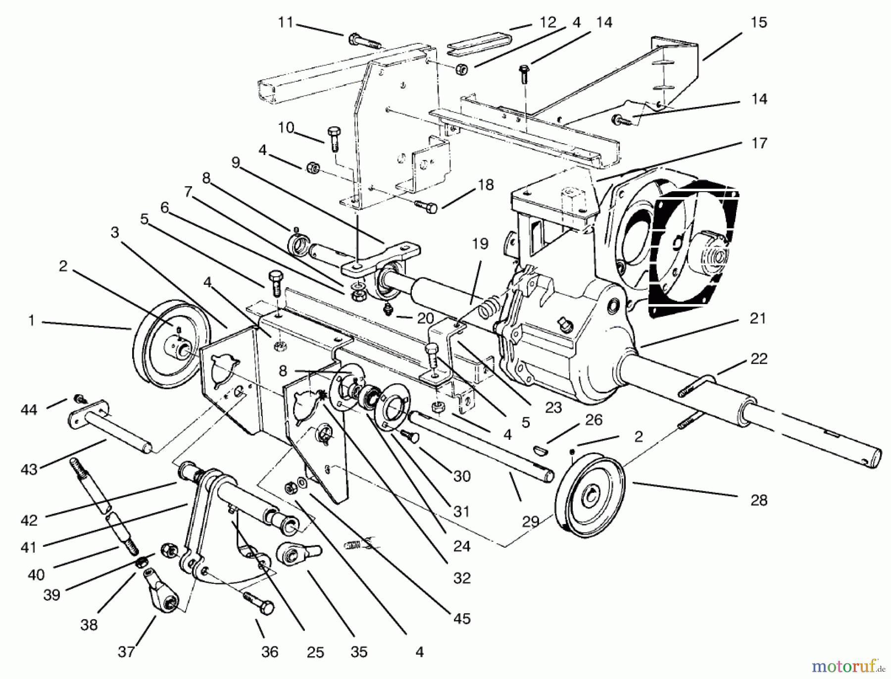 Rasen- und Garten Traktoren 30612 - Toro Groundsmaster 120 Tractor (SN: 790001 - 799999) (1997) DIFFERENTIAL ASSEMBLY