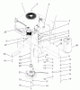Rasenmäher für Großflächen 30260 - Toro Mid-Size ProLine Mower, Gear Drive, 17 hp, 52" Side Discharge Deck (SN: 210010001 - 210999999) (2001) Pièces détachées ENGINE AND CLUTCH ASSEMBLY