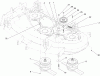 Rasenmäher für Großflächen 30299TE - Toro Mid-Size ProLine Mower, T-Bar, Hydro Drive, 15 HP, 112cm Side Discharge Deck (SN: 250000001 - 250999999) (2005) Pièces détachées SPINDLE AND IDLER ASSEMBLY