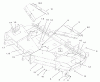 Zerto-Turn Mäher 74234 (Z255) - Toro Z Master Mower, 62" SFS Side Discharge Deck (SN: 220000001 - 220999999) (2002) Pièces détachées DECK, DEFLECTOR AND ROLLER ASSEMBLY
